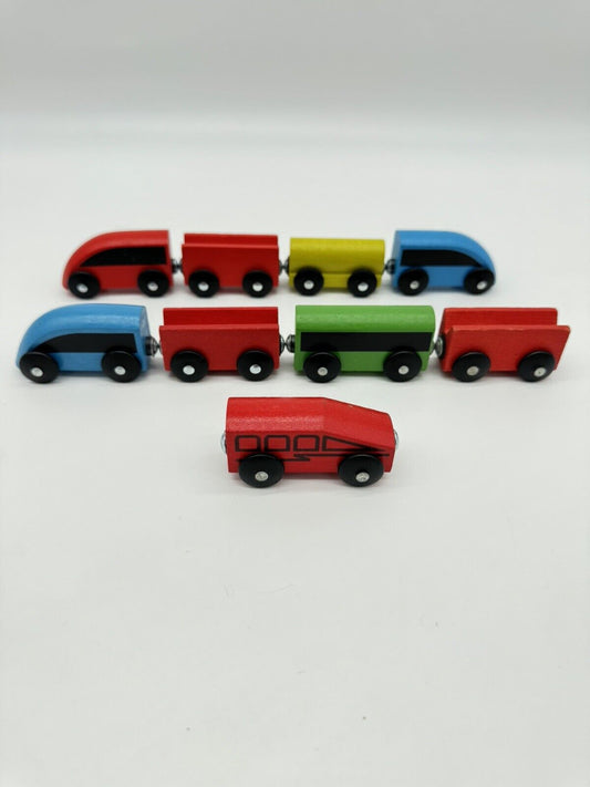 LILLABO Magnetic train pieces without tracks Ikea - Lot of 9 Cars