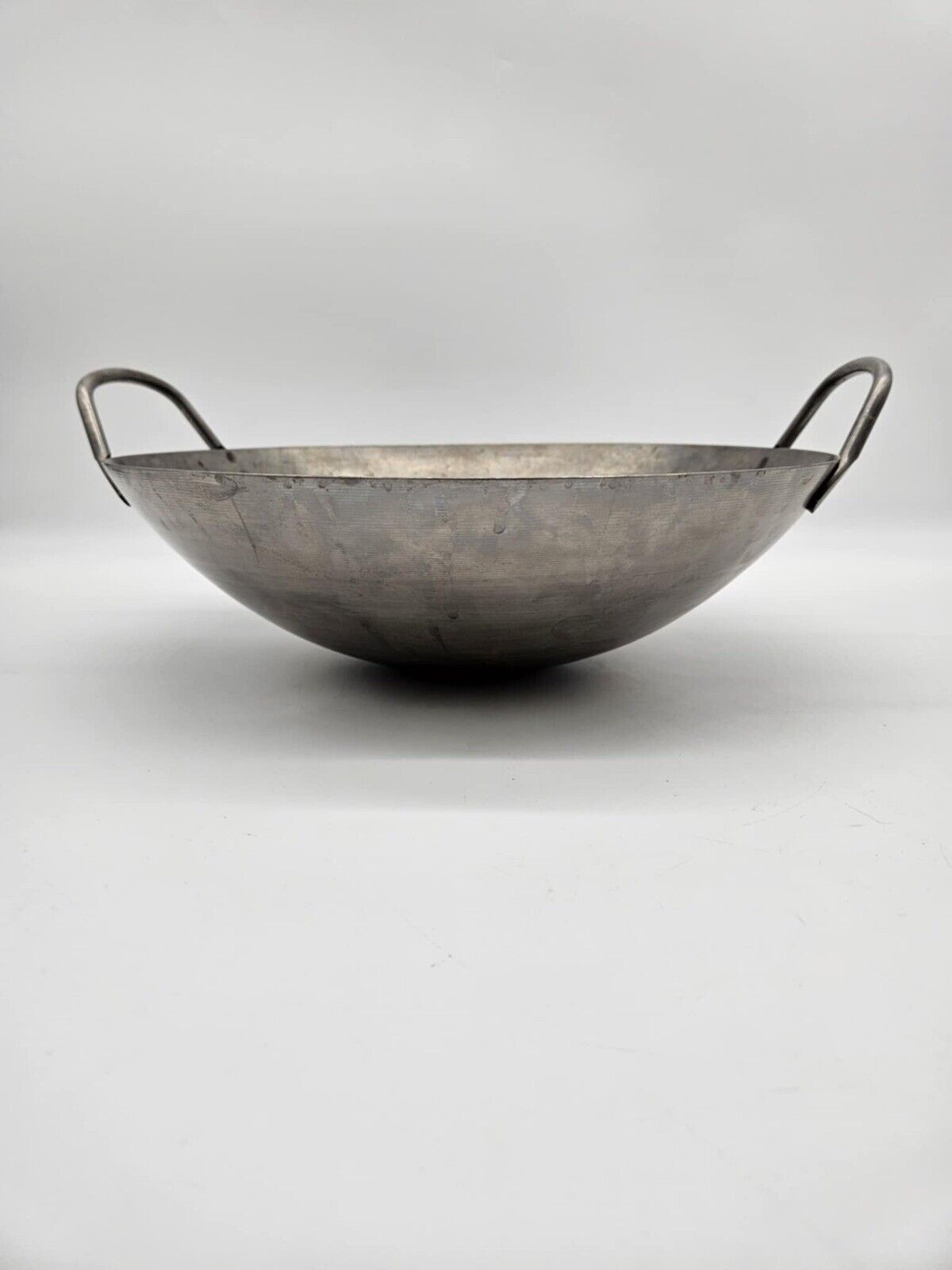 Rare Carbon Steel 14” Atlas Metal Spinning Co. Wok 3 Piece Stir Fry Cookware Set