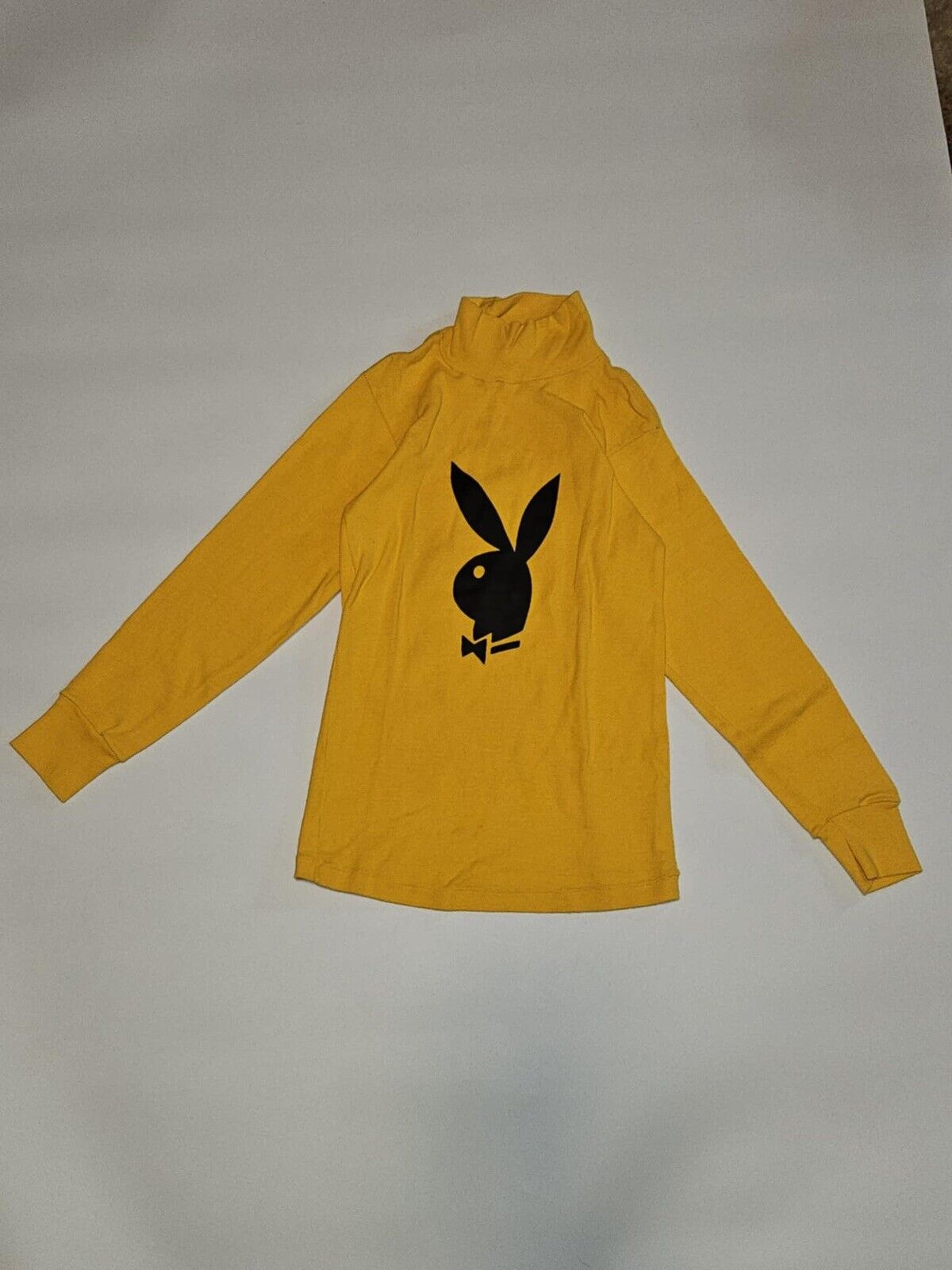 Vintage 60s / 70s Playboy Bunny Long Sleeve Turtleneck Shirt Sz L  (JB01)