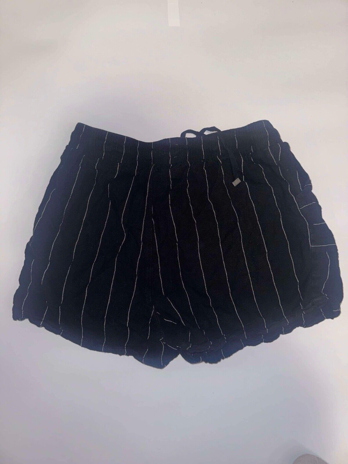 Time and Tru M, linen blend, elastic waist belted drawstring tie, gauzy short