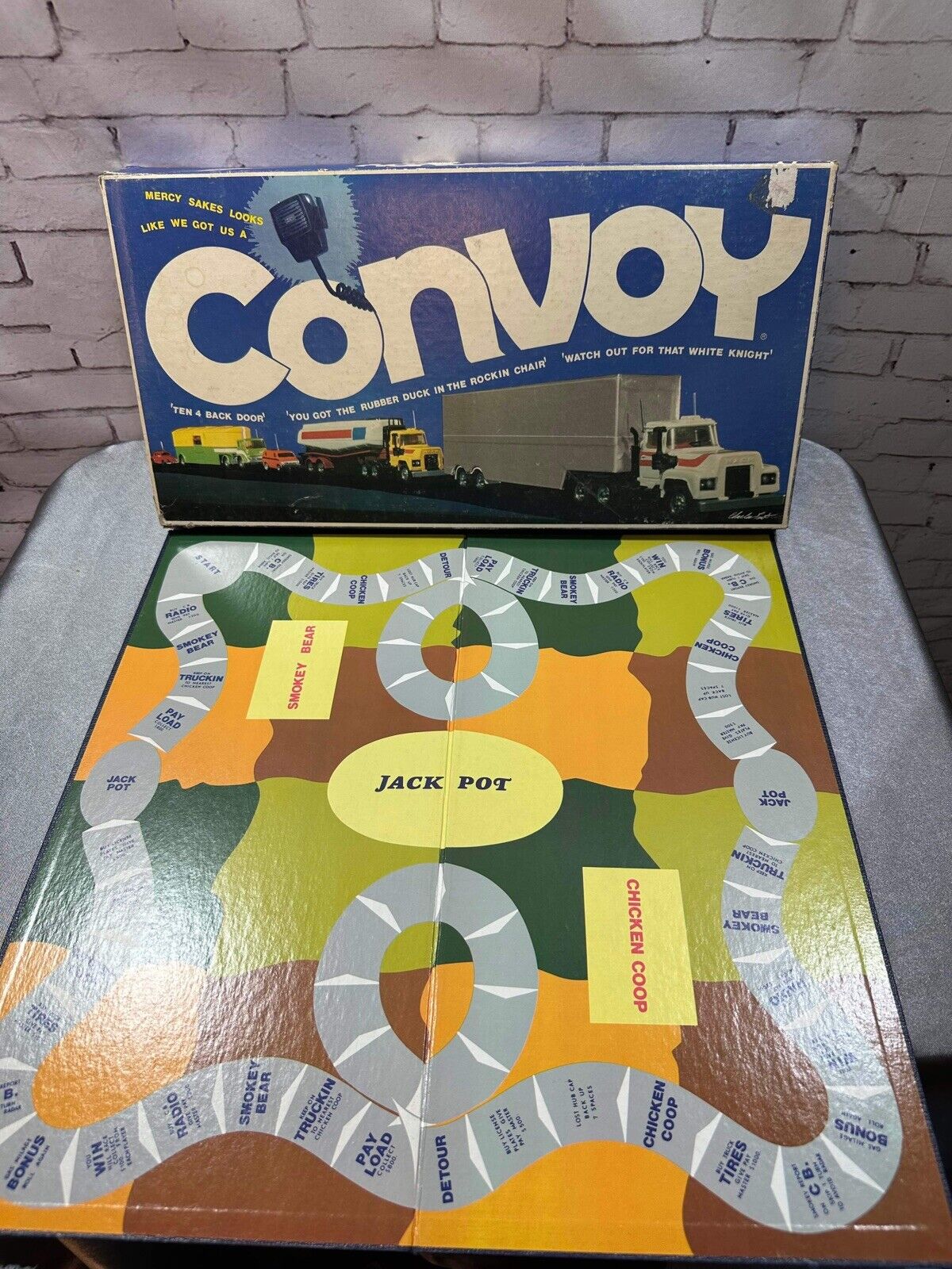 RARE Vintage 1976 “Convoy” Trucker Board Game - American Games Inc. - Semi Truck