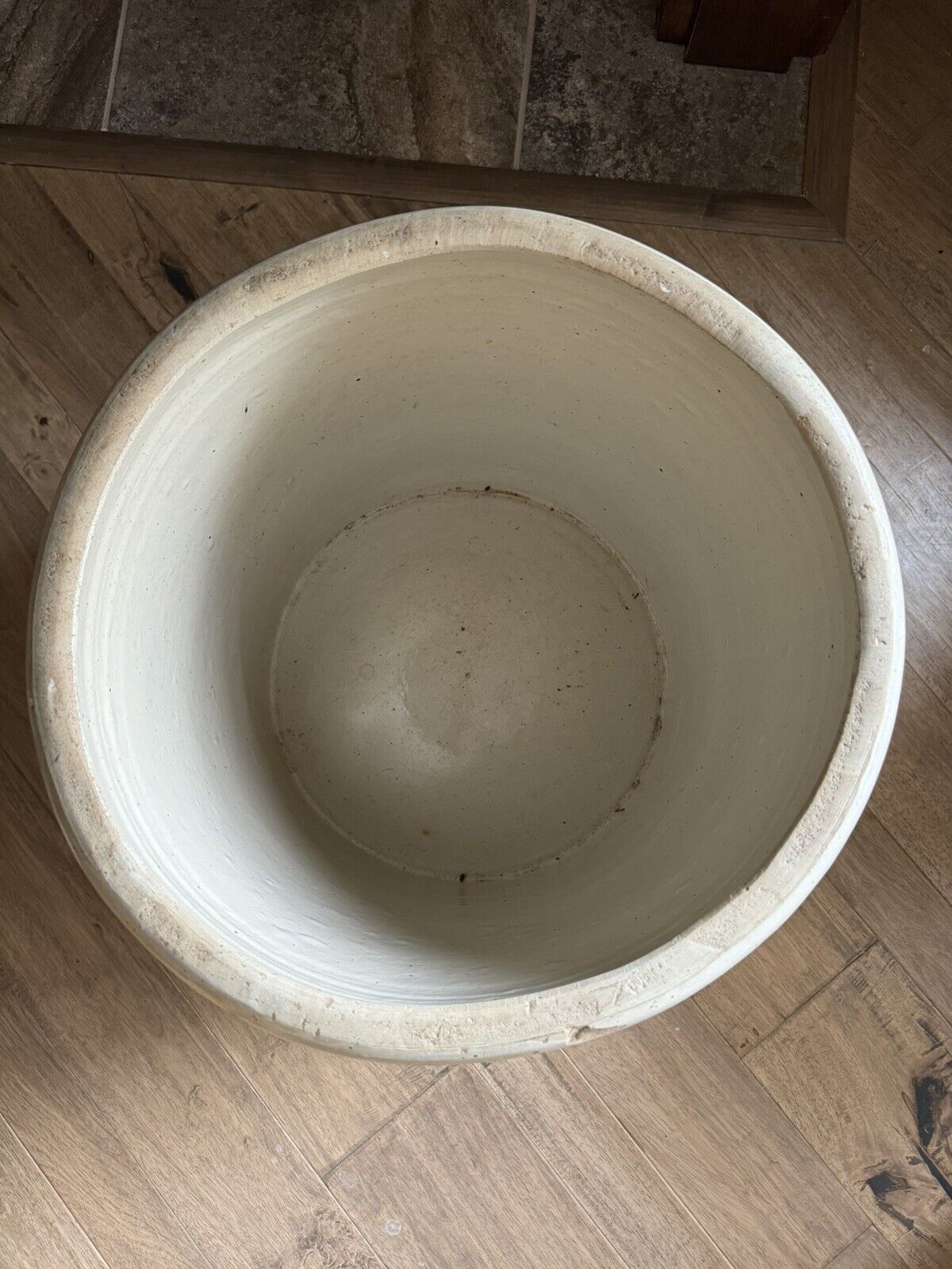 Antique 15 Gallon Birch Leaf Stoneware Antique Red Wing Crock