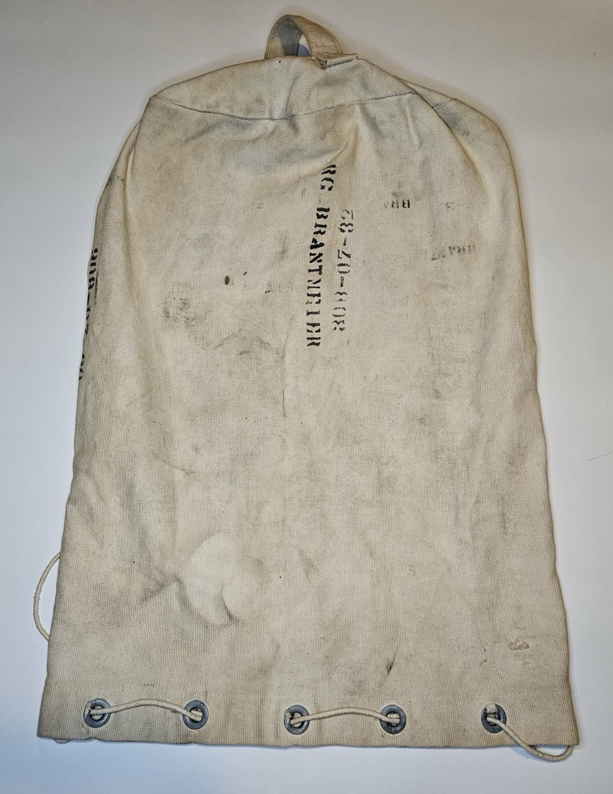 Vintage US Military Canvas Barracks Laundry Bag Stenciled GI Issue