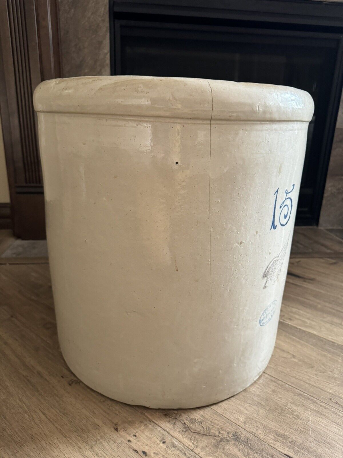 Antique Red Wing Union Stoneware 15 Gallon Crock