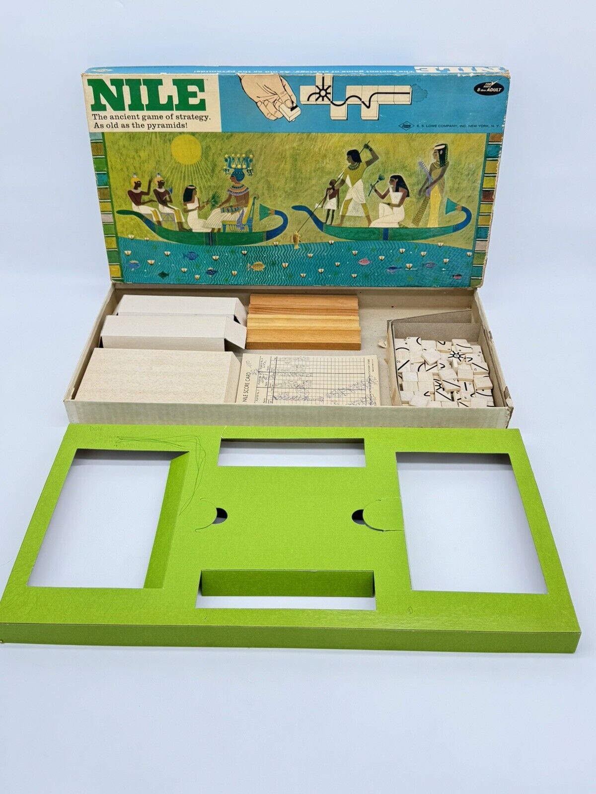 RARE Vintage 1967 The Nile Ancient Strategy Board Game Lowe Egypt COMPLETE
