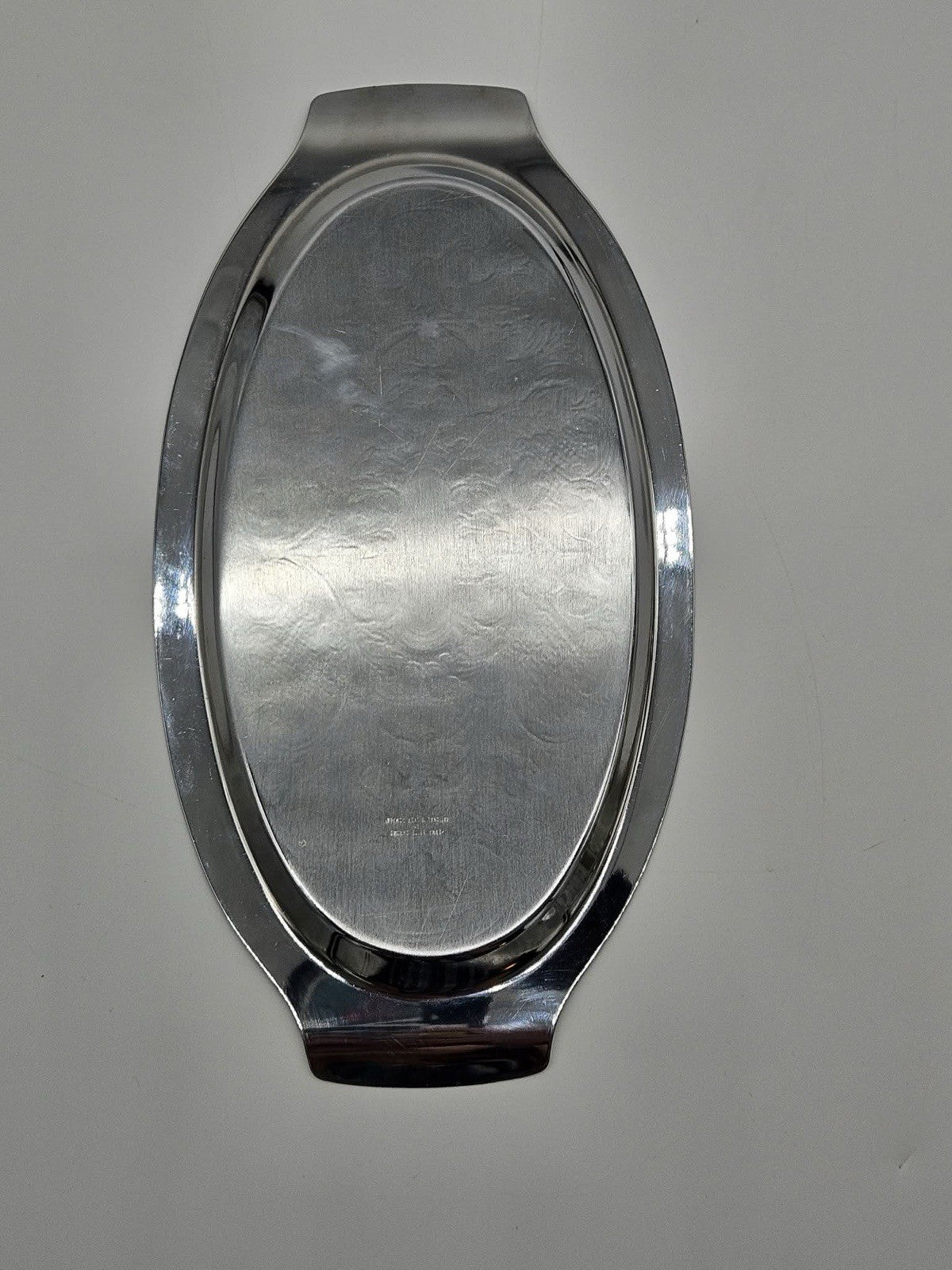Vintage Silverplate Oval Serving Tray with Handles
