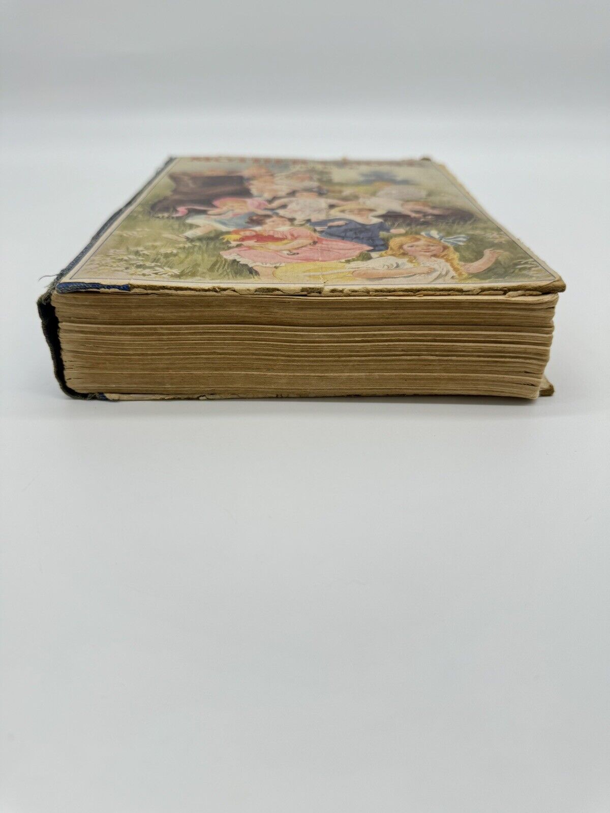 ANTIQUE VTG MOTHER GOOSE COMPLETE STORY RYHMES THICK BOOK OLD FASHION GRAPHICS