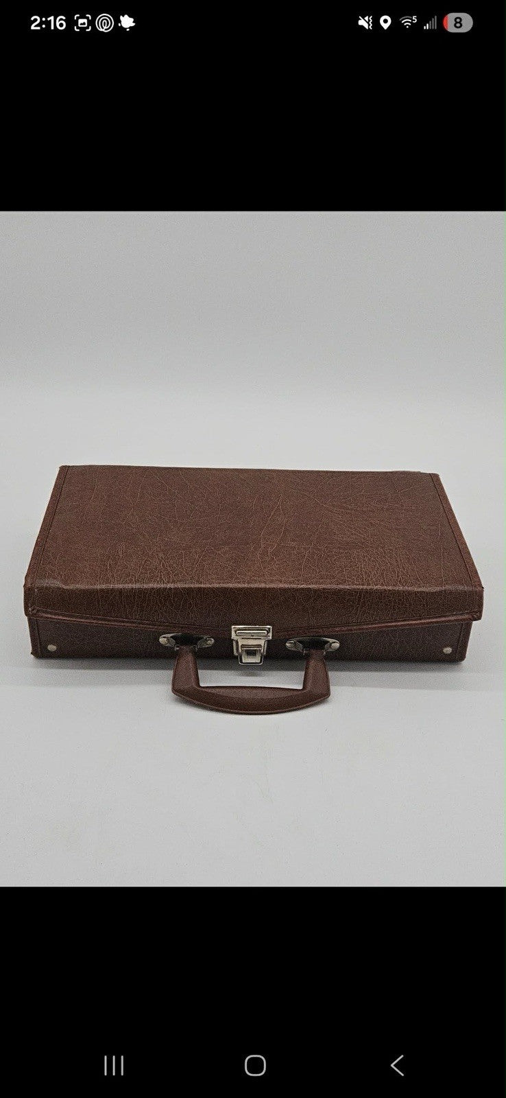 Vintage 24 Cassette Tape Holder Carry Case Storage Briefcase W Cassettes