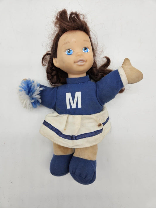2004 Munchkin Cheers Lovee Brunette Doll Talking Electronic Blue White Outfit