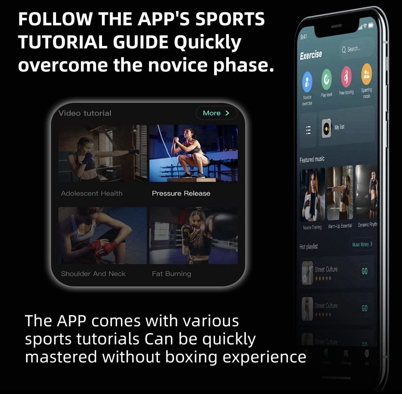 Maitu Smart Music Boxing Machine, Punching Machine with Synced LED Lights,Ste...
