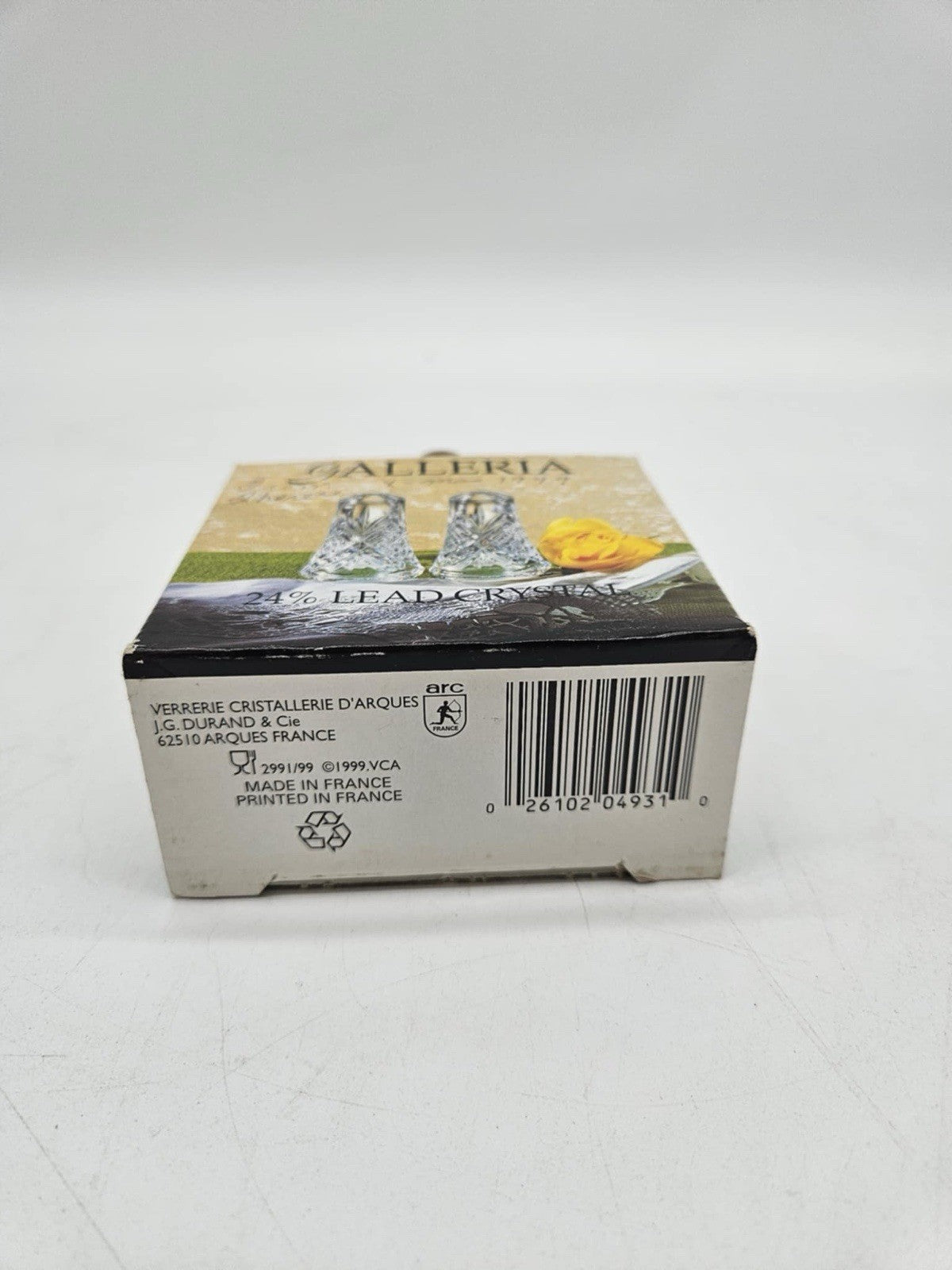 Salt & Pepper Shakers 24 Lead Crystal 3 1/4 x 1 3/4 by: Galleria Made in France