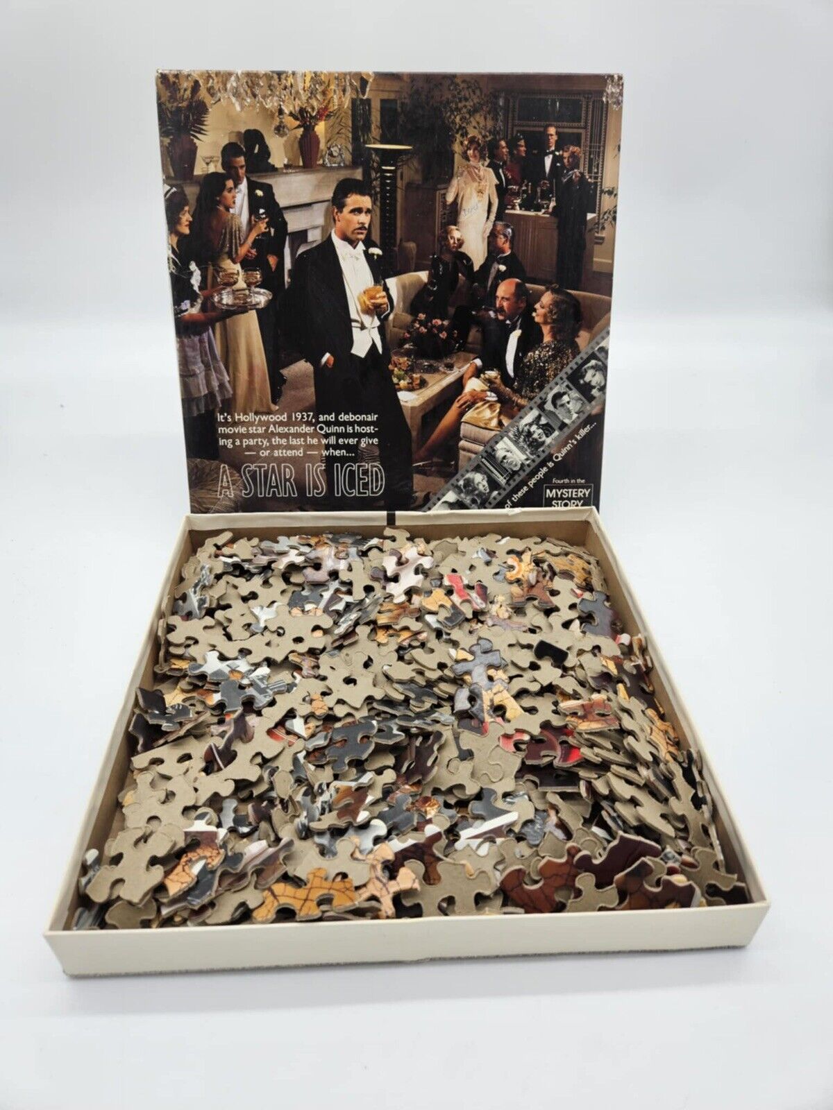 Vintage Springbok Jigsaw Puzzle 500 Pieces Movie Stars Murder Mystery Complete