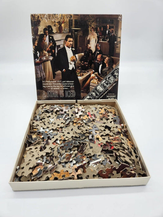 Vintage Springbok Jigsaw Puzzle 500 Pieces Movie Stars Murder Mystery Complete