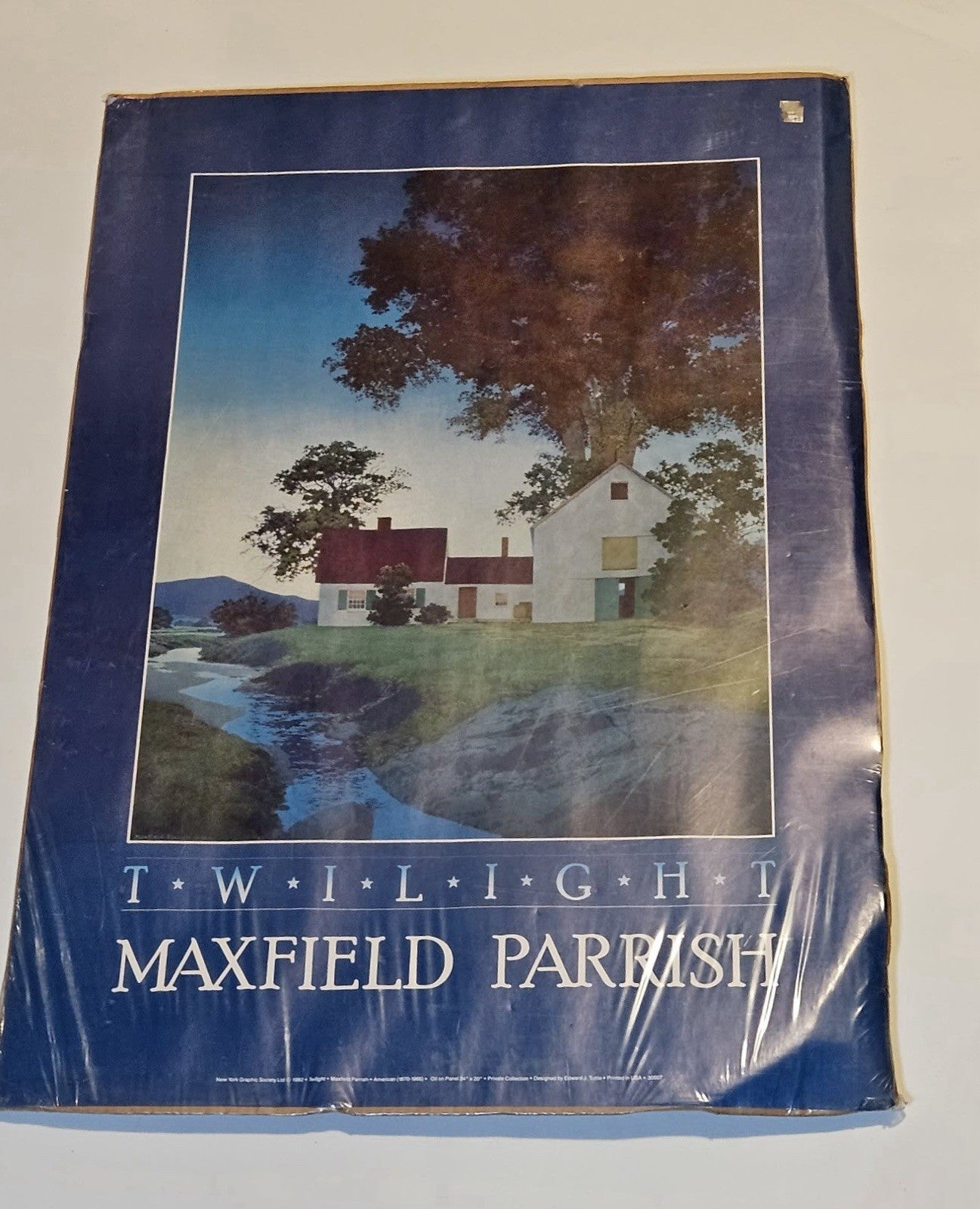 Vintage Maxfield Parrish Twilight 1982 Art Print Poster New York Graphic Society