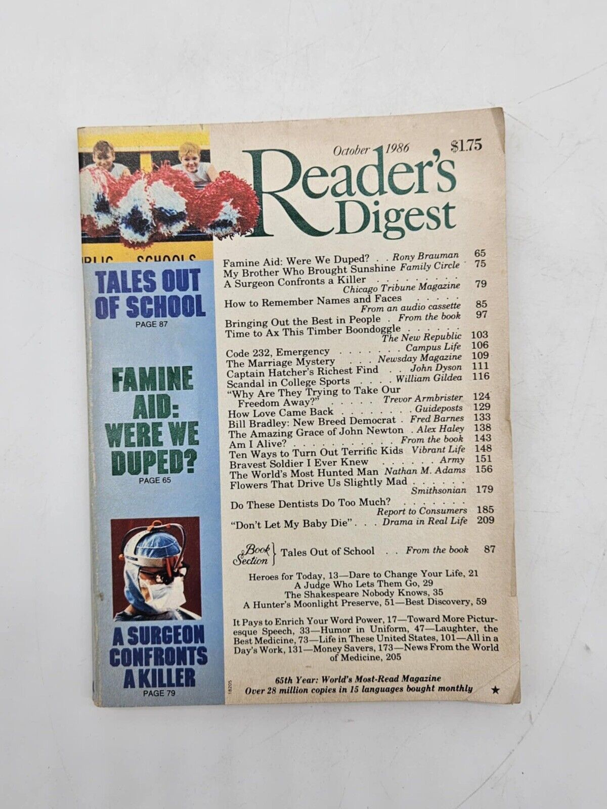 Vintage Readers Digest October 1986 Softcover