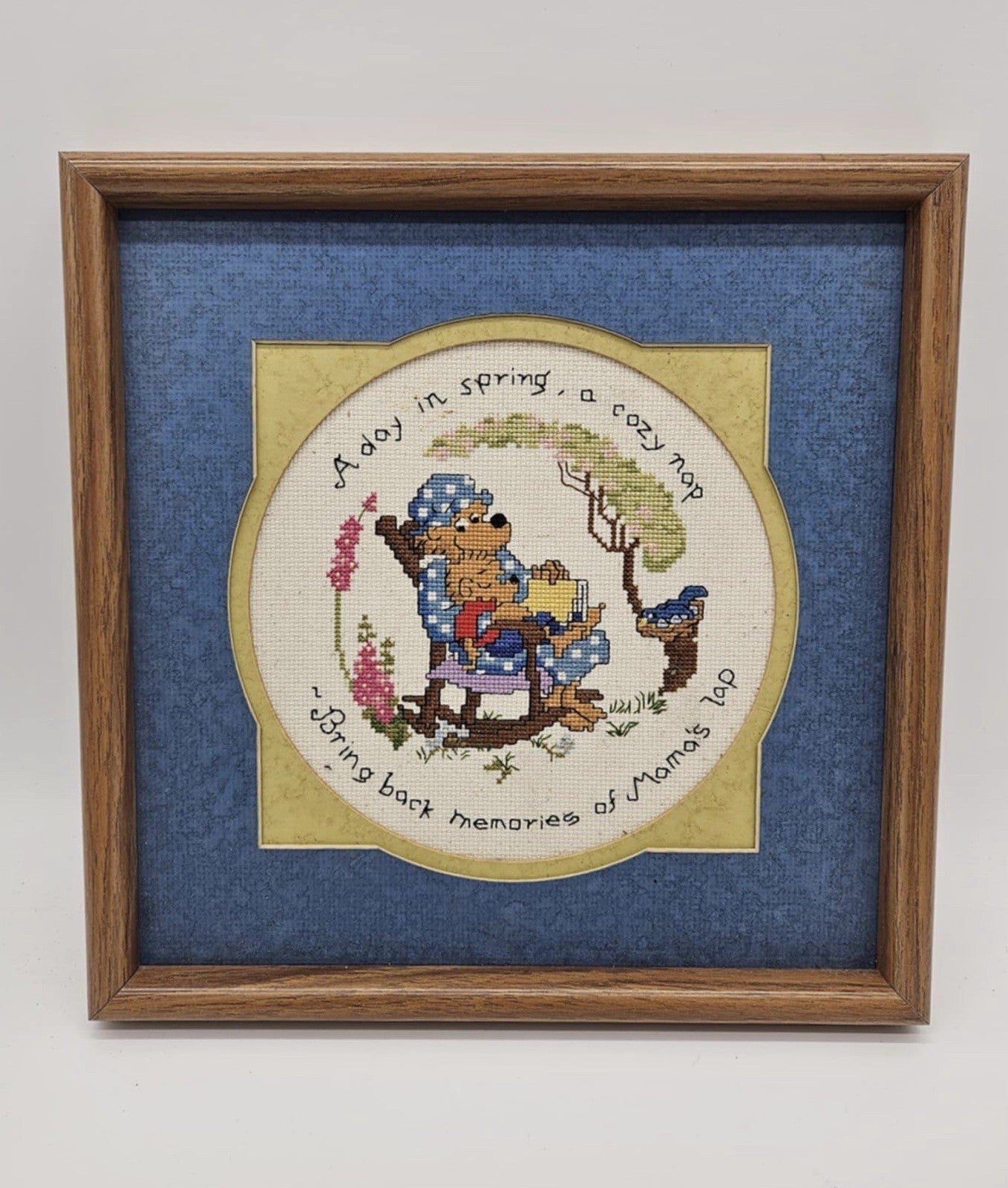 VTG The BERENSTAIN BEARS 10 Counted Cross Stitch Designs by Paragon Framed