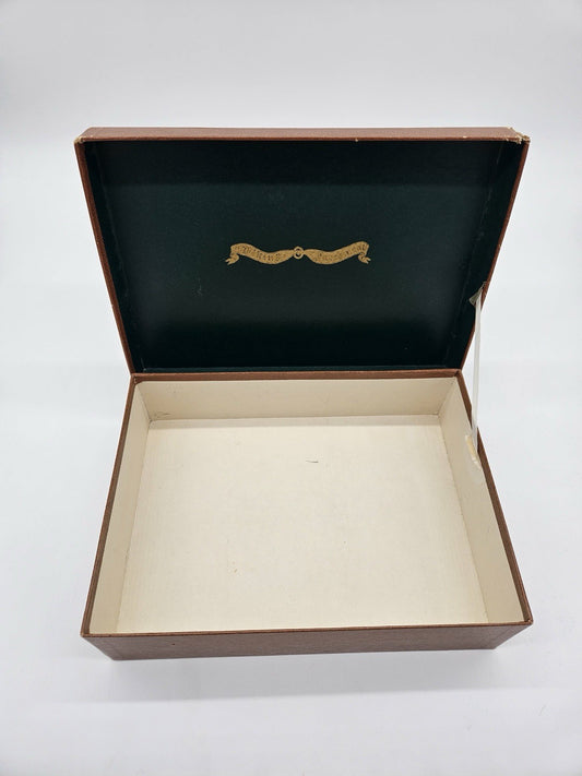 Vintage Eaton’s Presentation Box Brown Gold Crest Jewelry Gift Box BOX ONLY