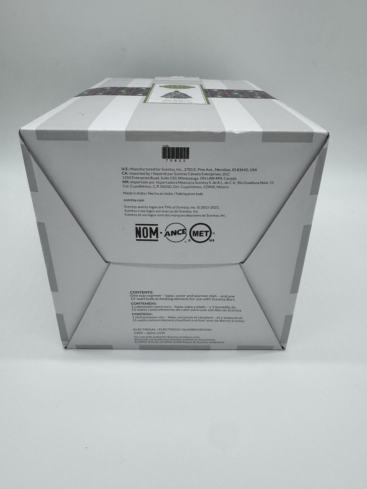 Scentsy ALL AGLOW SMALL GRAY Scented Wax Warmer New in Box DISCONTINUED