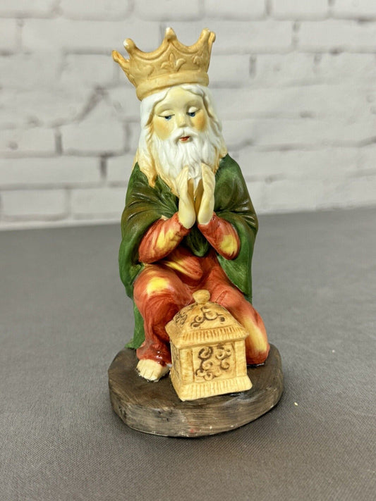 Nativity Kneeling Wise Man Vintage Porcelain Creative Art Flowers Inc Gift VFG