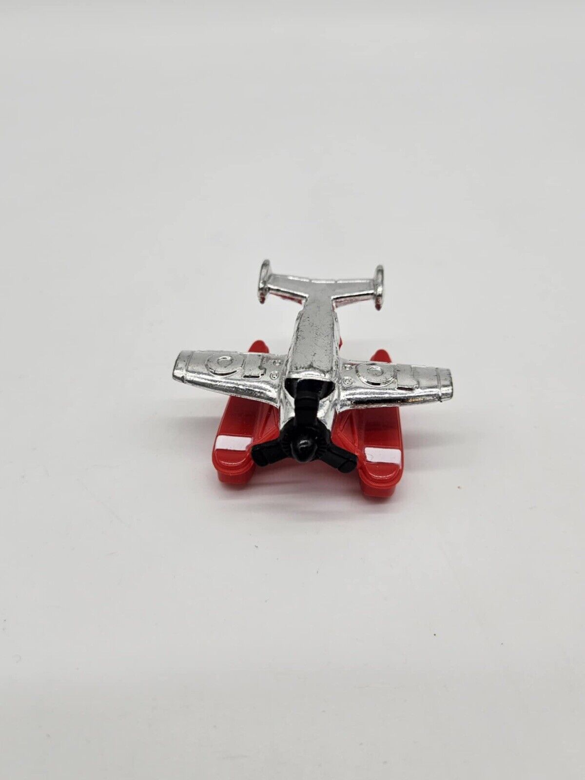 Micro Machines Ocean Flyer LGT Plane Aircraft 1996 Red and Chrome EUC