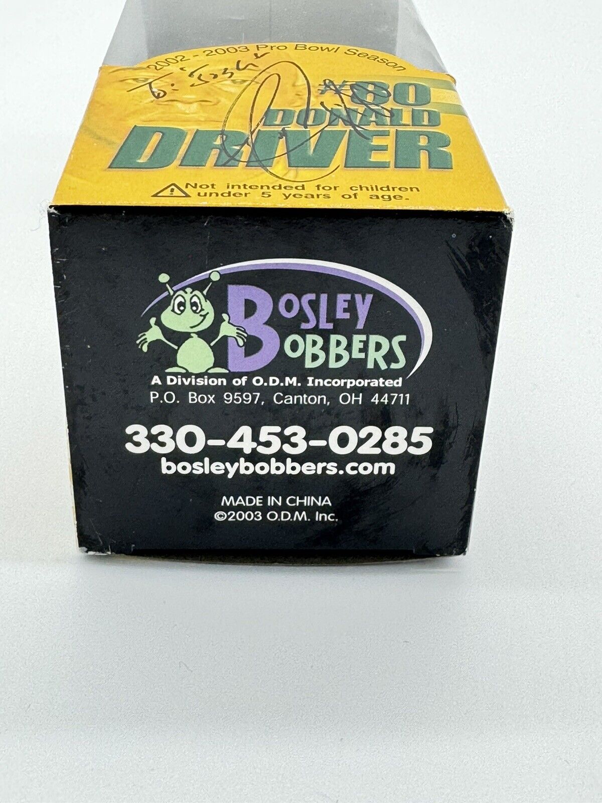 NFL Bosley Bobbles Green Bay Packers Donald Driver Bobblehead ~ SIGNED