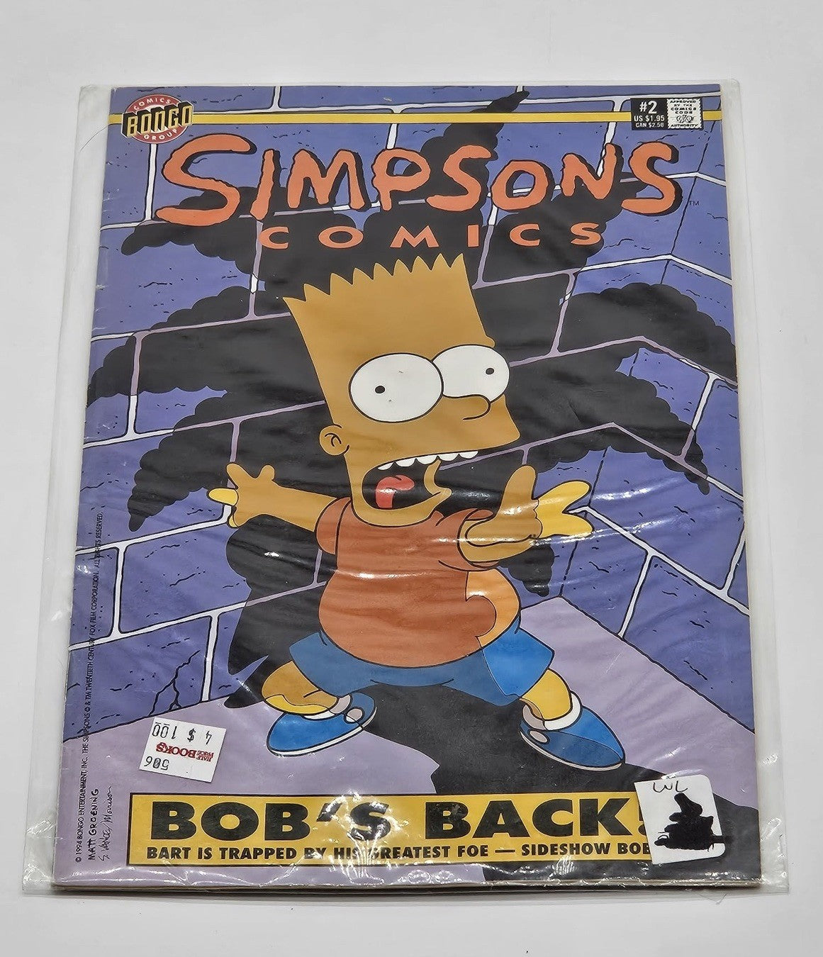 1994 Bongo Comics Simpsons #2 1st Appearance of Side Show Bob