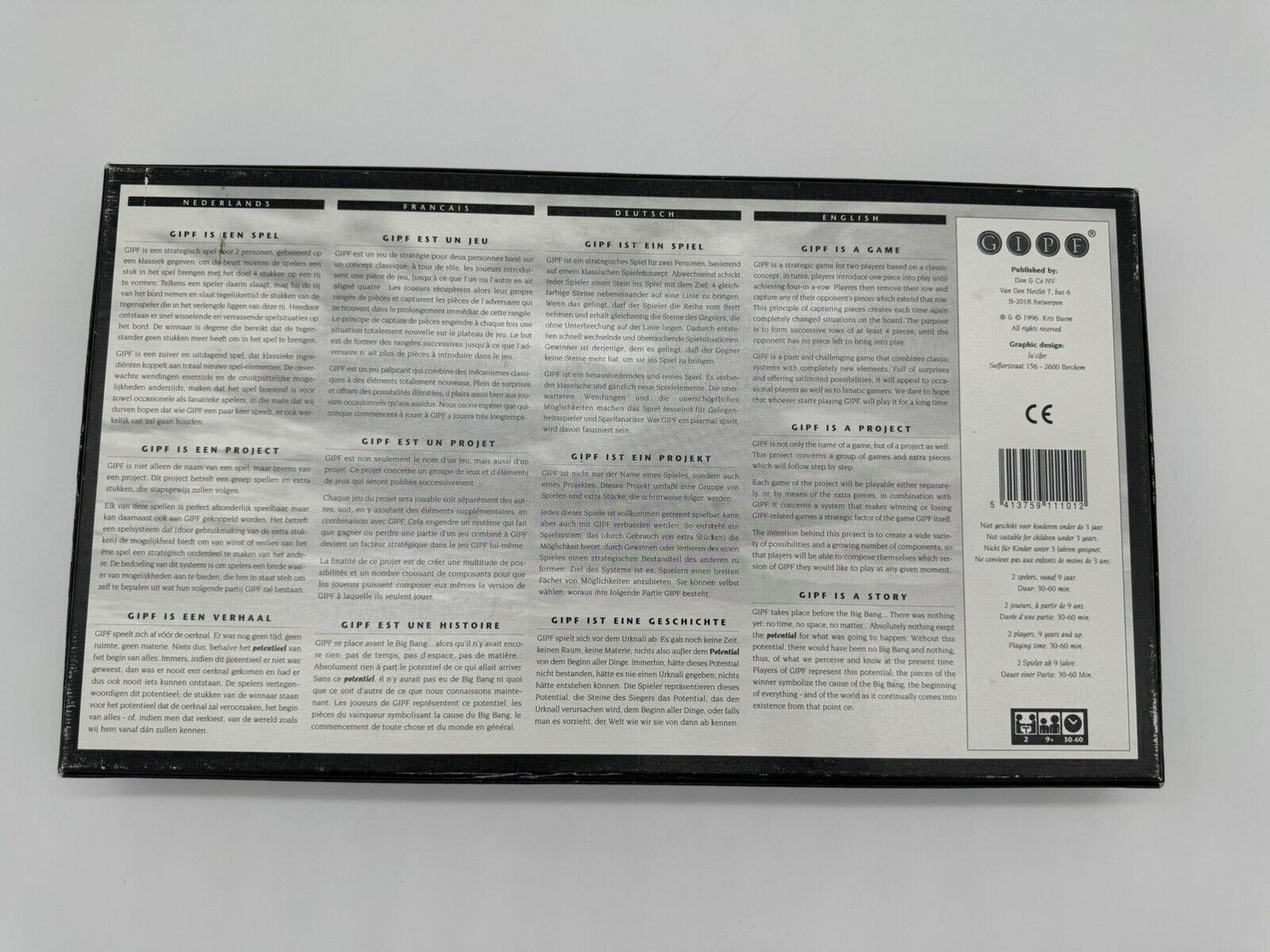 GIPF (1996 Black Box Edition) by Kris Burm - Don & Co