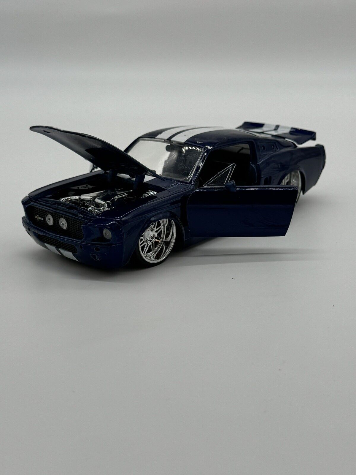 Jada 1:24 Big Time Muscle 1967 Shelby GT500 Blue Diecast Model Car 33865 New