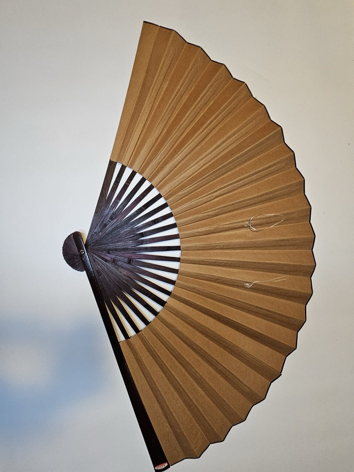 Large Vintage Chinese Dragon Fan Mid Century 54”Hand Painted Wall Fan