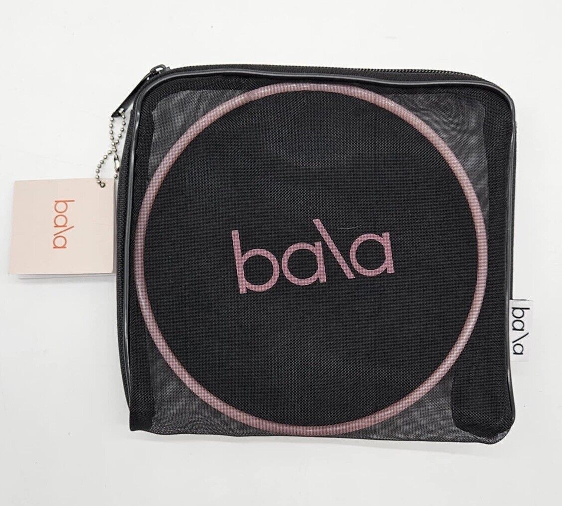 New Bala Pink & Black 7” Aerobic Exercise Workout Slider Discs W/ Mesh Bag