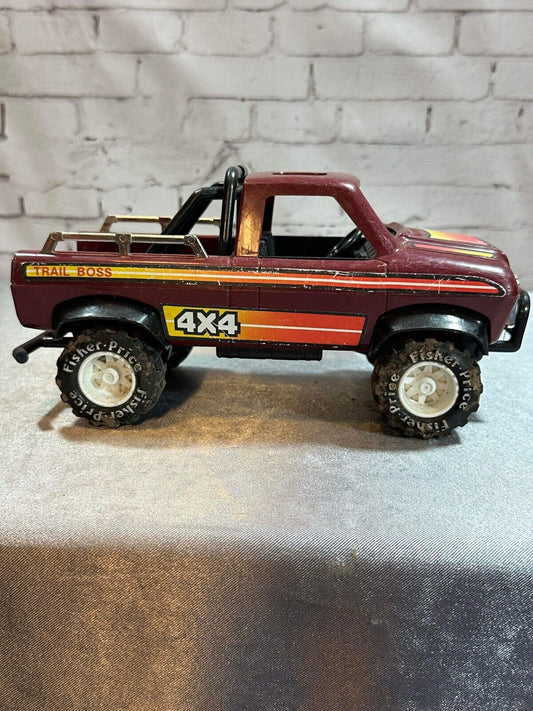 Trail Boss 4x4 truck with roll bar and lights 1983 Fisher Price 10 inch VTY
