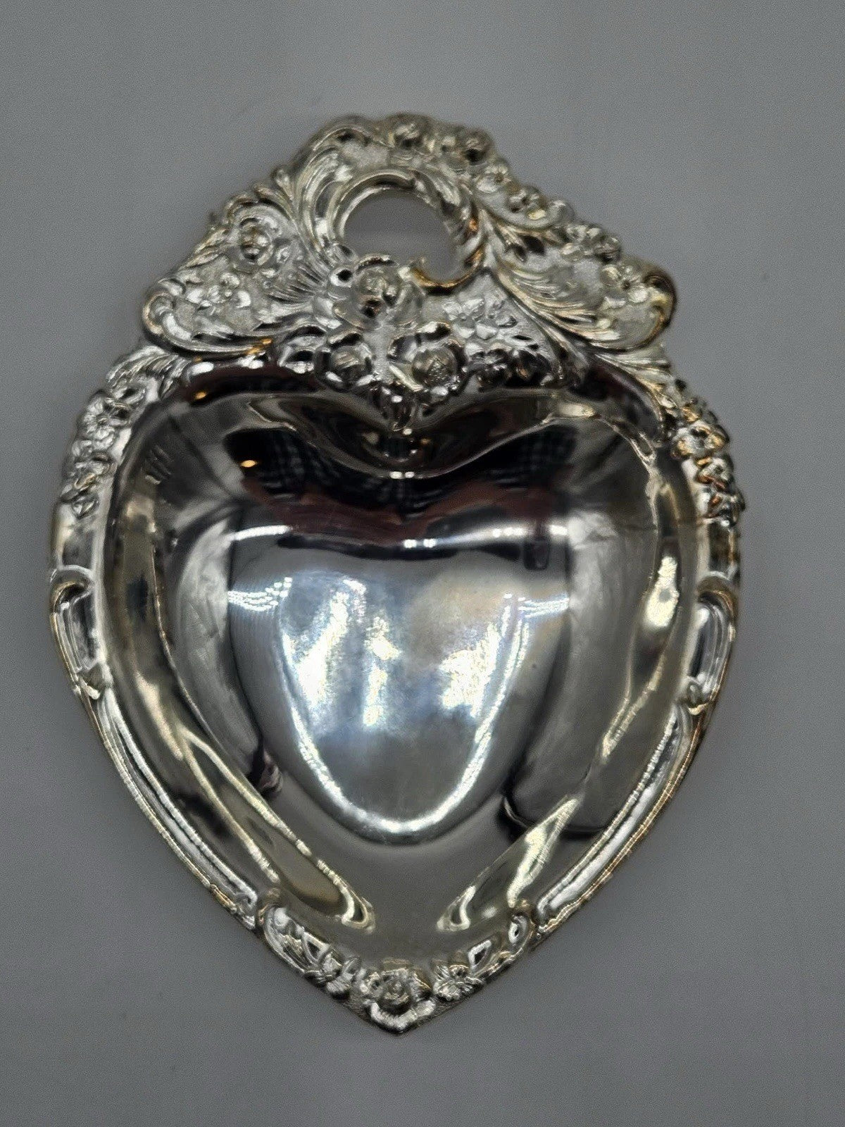 Vintage Silverplate Ornate Wall Pocket Dish
