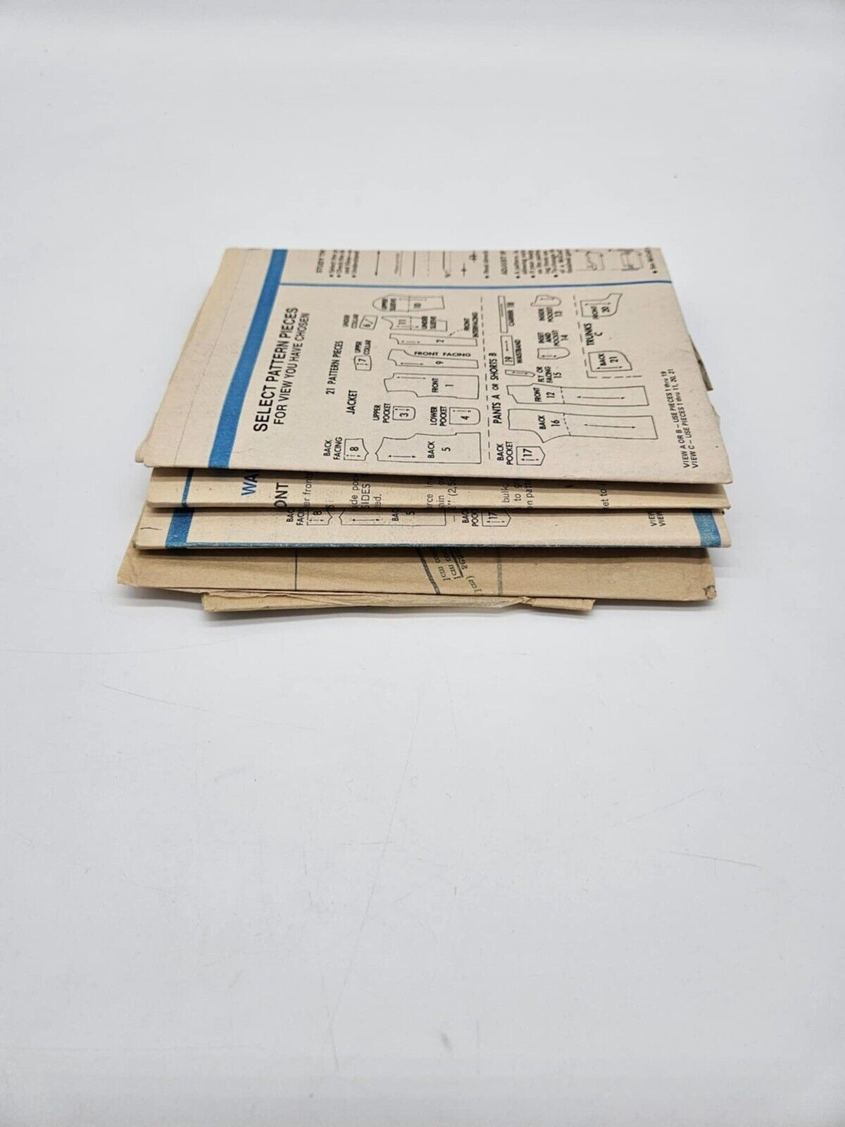 McCall's 3581 Men's Shorts & Jacket Vintage Sewing Pattern Sz 40 Chest 34 Waist