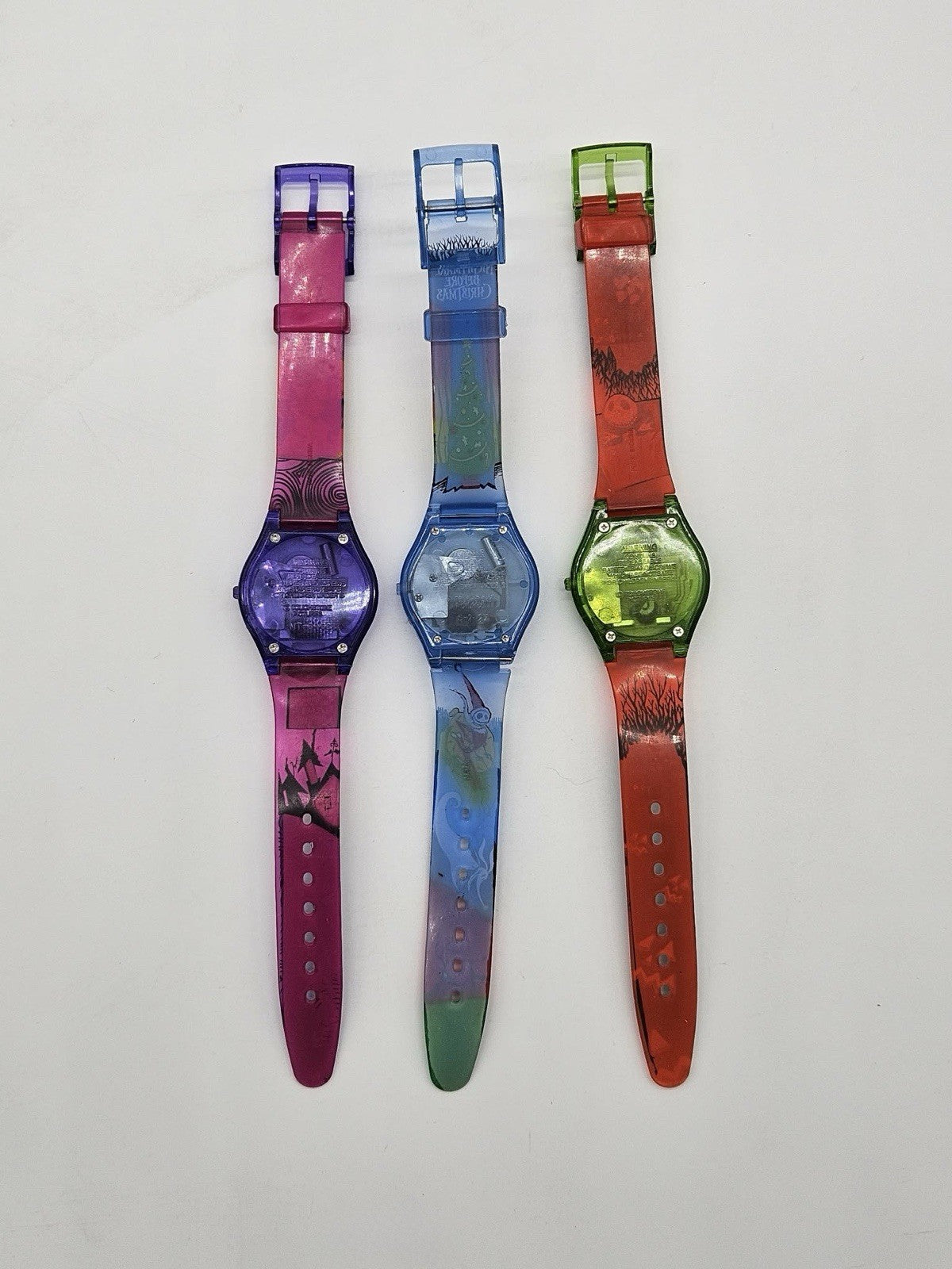VTG Set of 3 Burton's Nightmare Before Christmas Watches 90's BurgerKing