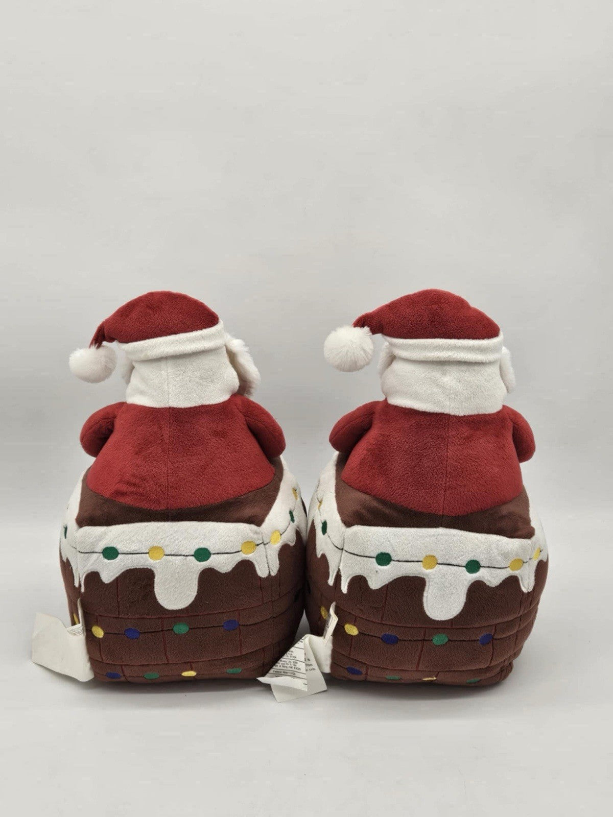 Set of 2 Santa Plush Going Down the Chimney 16"