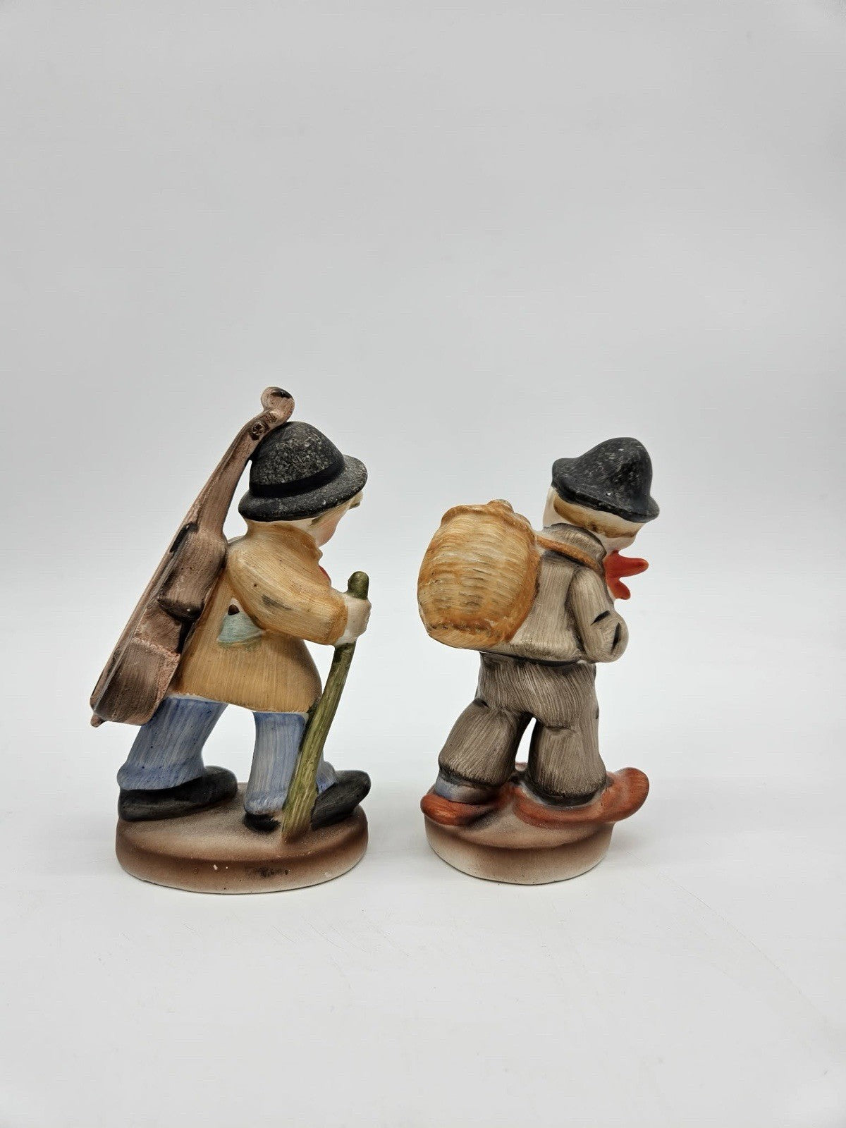 Vintage Victoria Ceramics Japan Boy Hiker Figurines Set of 2