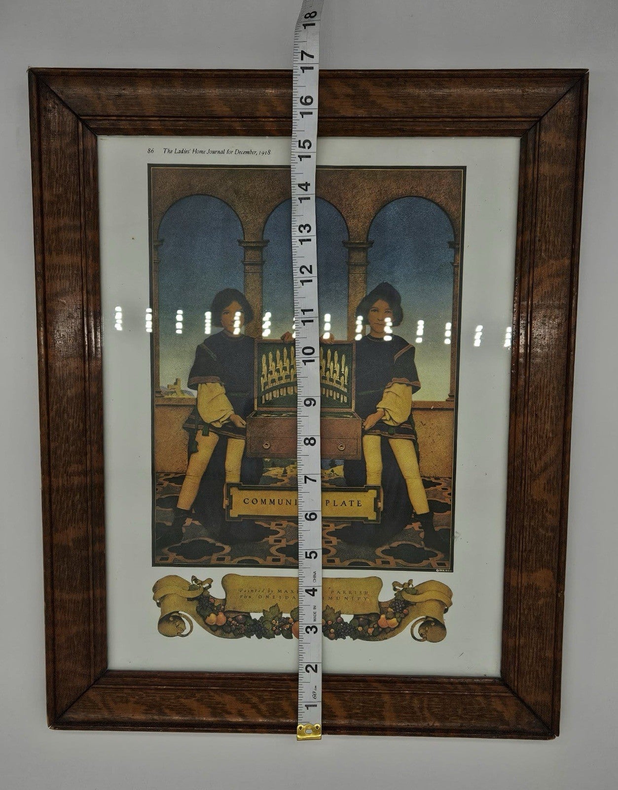 Vintage Maxfield Parrish Community Plate Framed Print Ladies’ Home Journal 1918