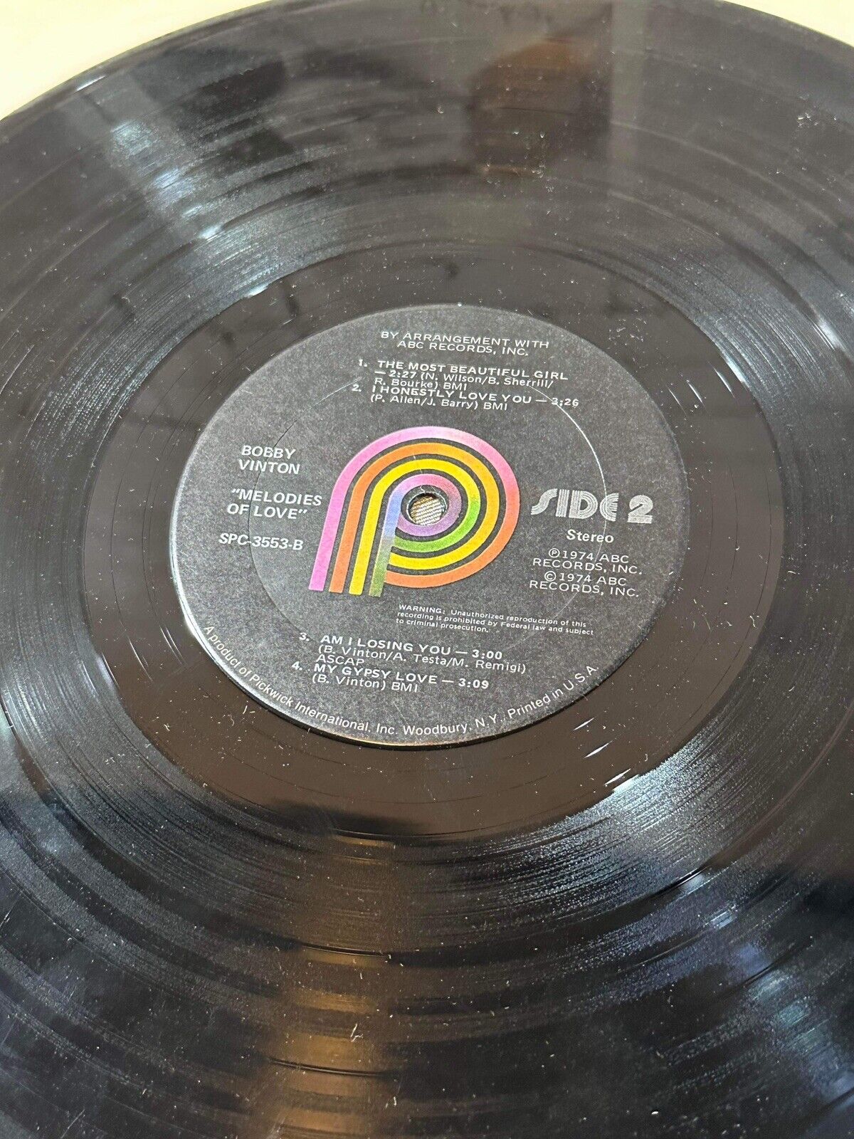 Bobby Vinton ‎– Bobby Vinton's All-Time Greatest Hits NM  2 × Vinyl, LP, 1972