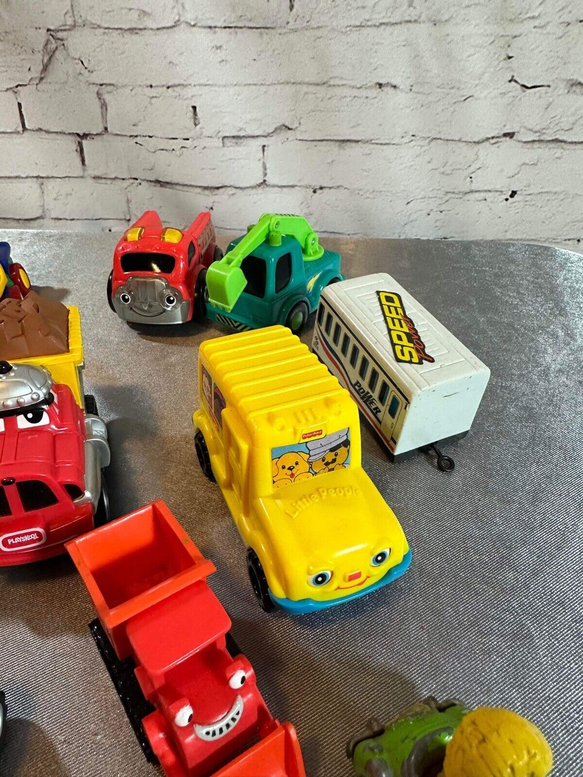 Vintage Lot of Mattel Fisher Price Little People & More Toy Vehicles