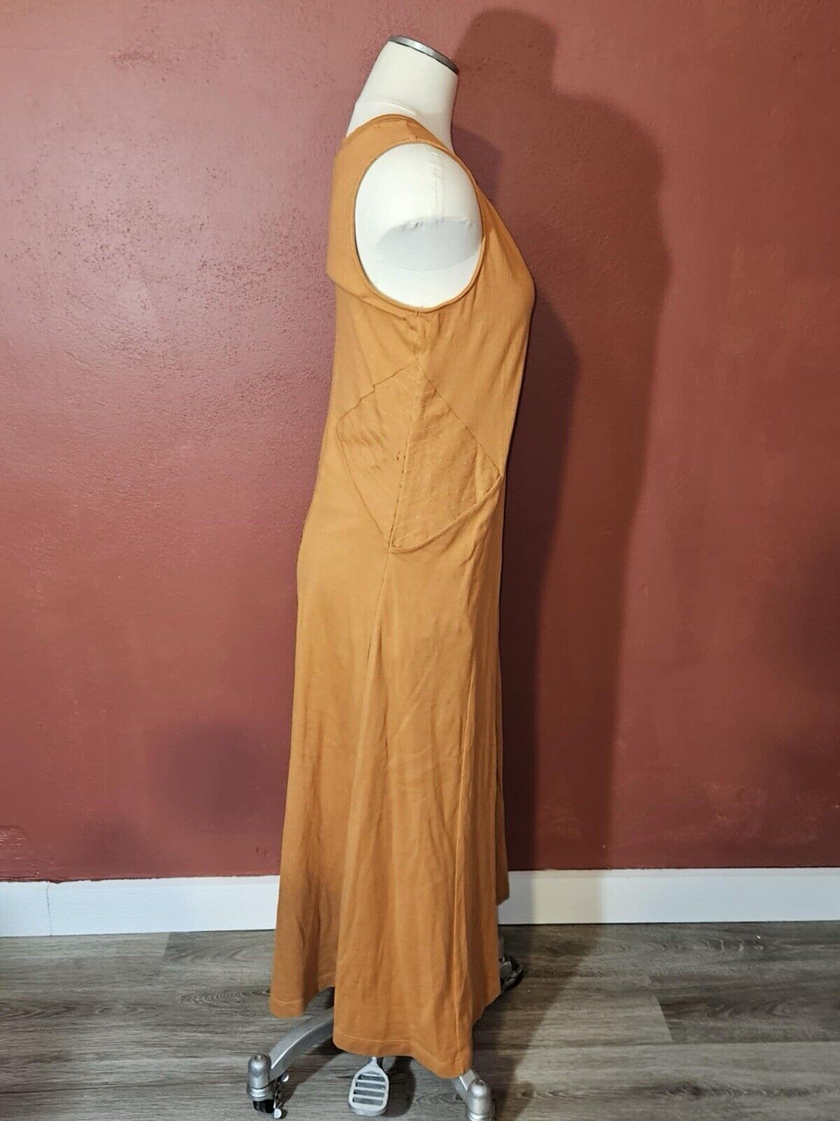 Soft Surrounding Rust Maxi Dress Side Buttons Size Medium