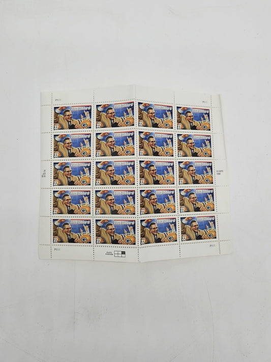 Scott #3147 Vince Lombardi (Green Bay Packers) Full Sheet of 20 Stamps - MNH