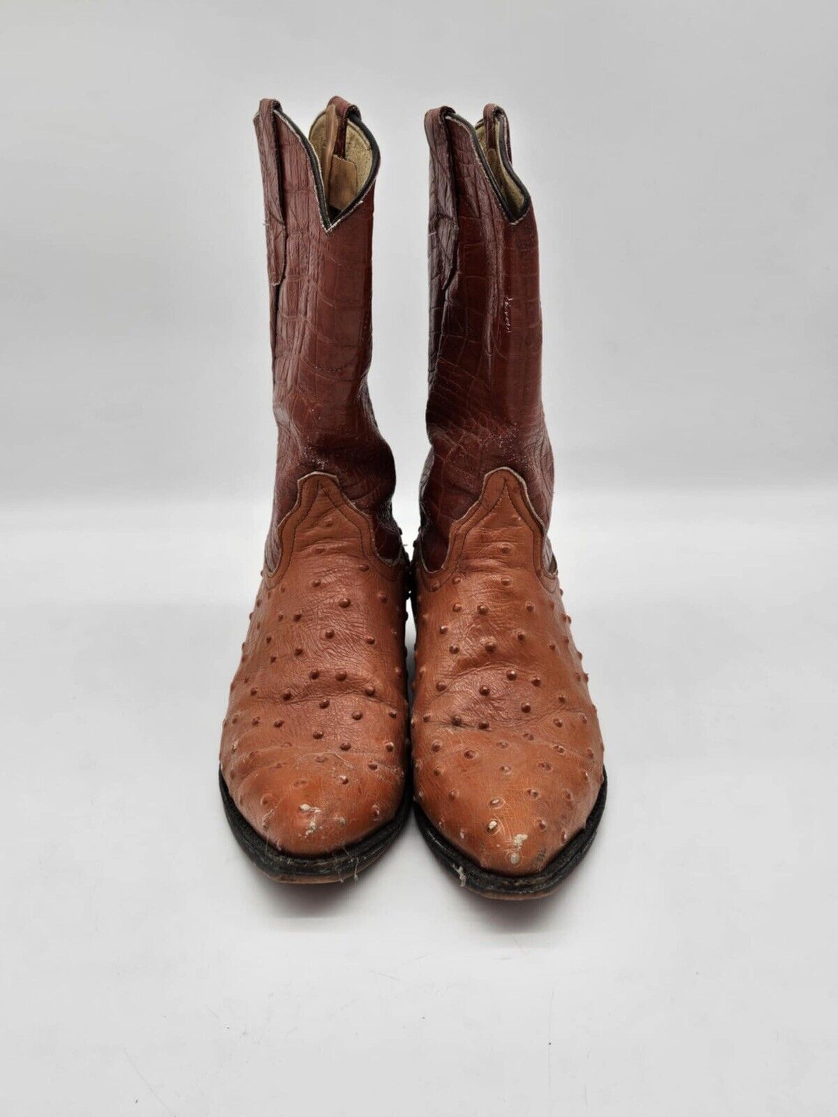 OSTRICH Cowboy Boots Sz 26 (Men’s 8 Or Woman’s 9.5) PECAN