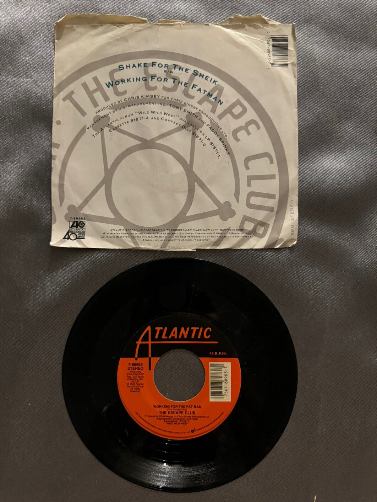 THE ESCAPE CLUB Shake For The Sheik 45 Atlantic Rec 7-88983 US 1988 VG++ B2