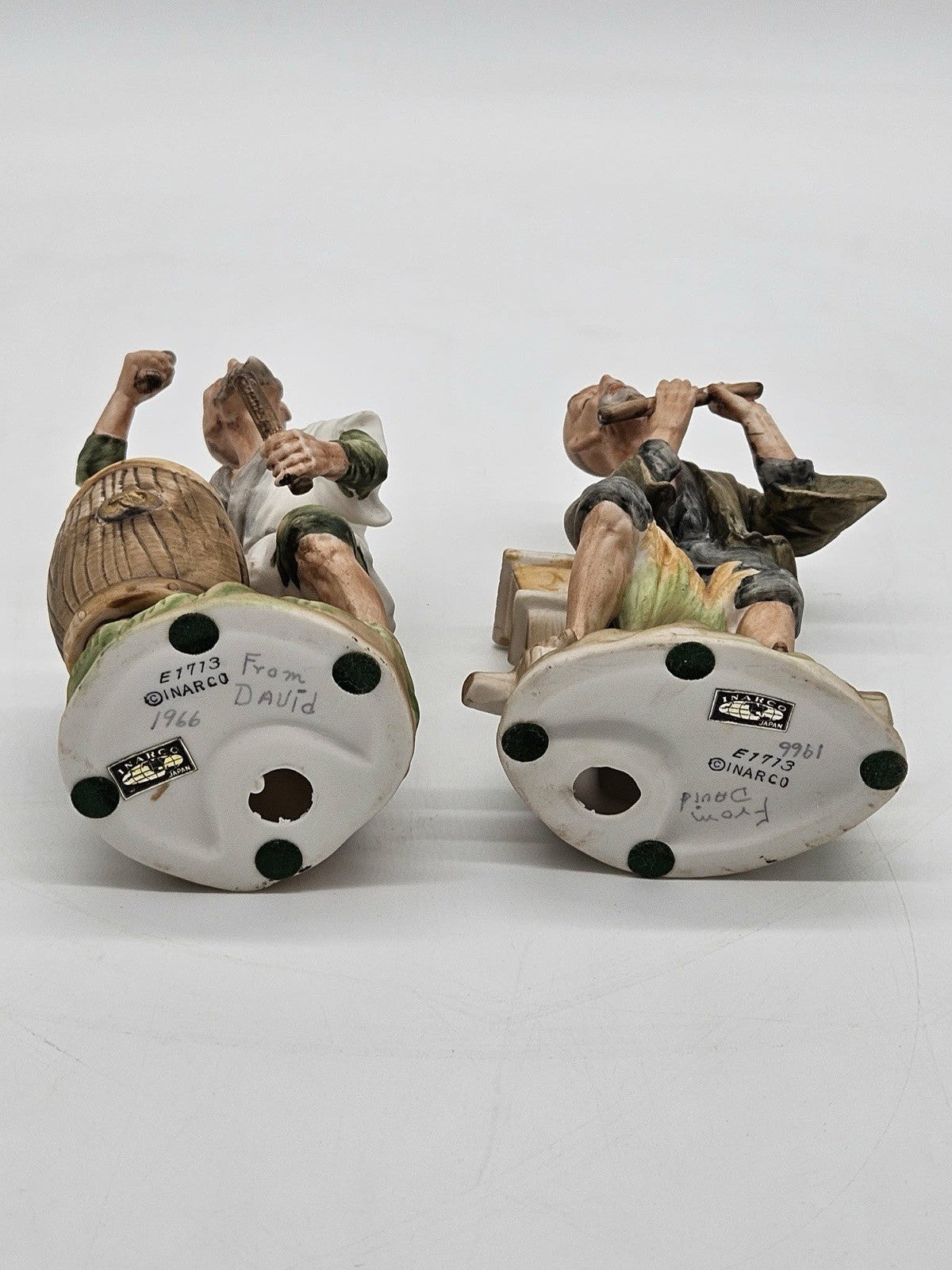 Vintage INARCO Japan E-1713 Figurines David 1966 & 9961 Set
