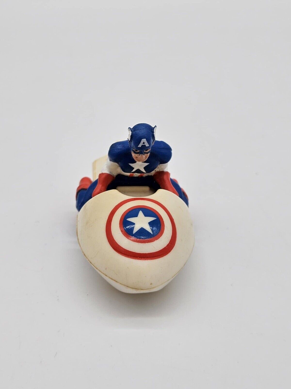 Vintage 1990 Captain America Marvel Action Figure On Jet ski Vehicle