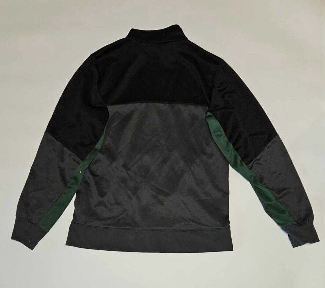 NIKE Mens Full Zip Retro Vintage Style Jacket Black Grey & Green ~ Sz M