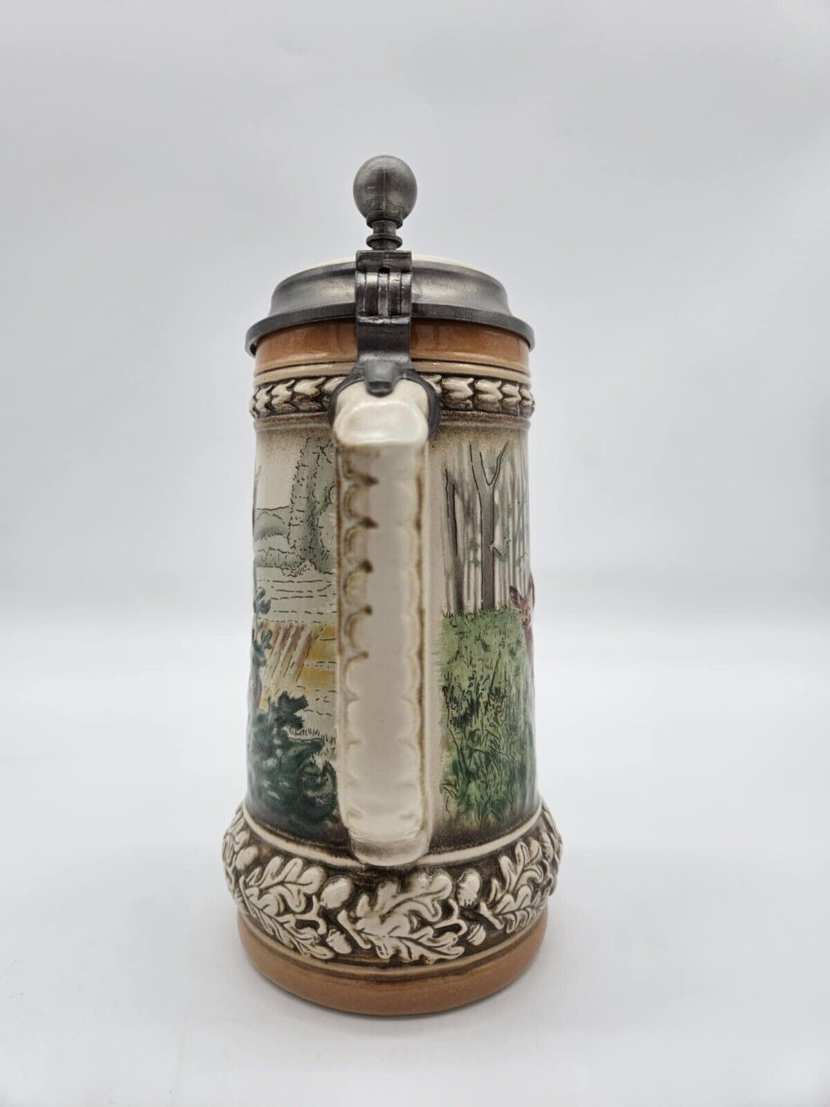 Vintage Gerz German Lidded Stein w/ Putter Stag (JB01)