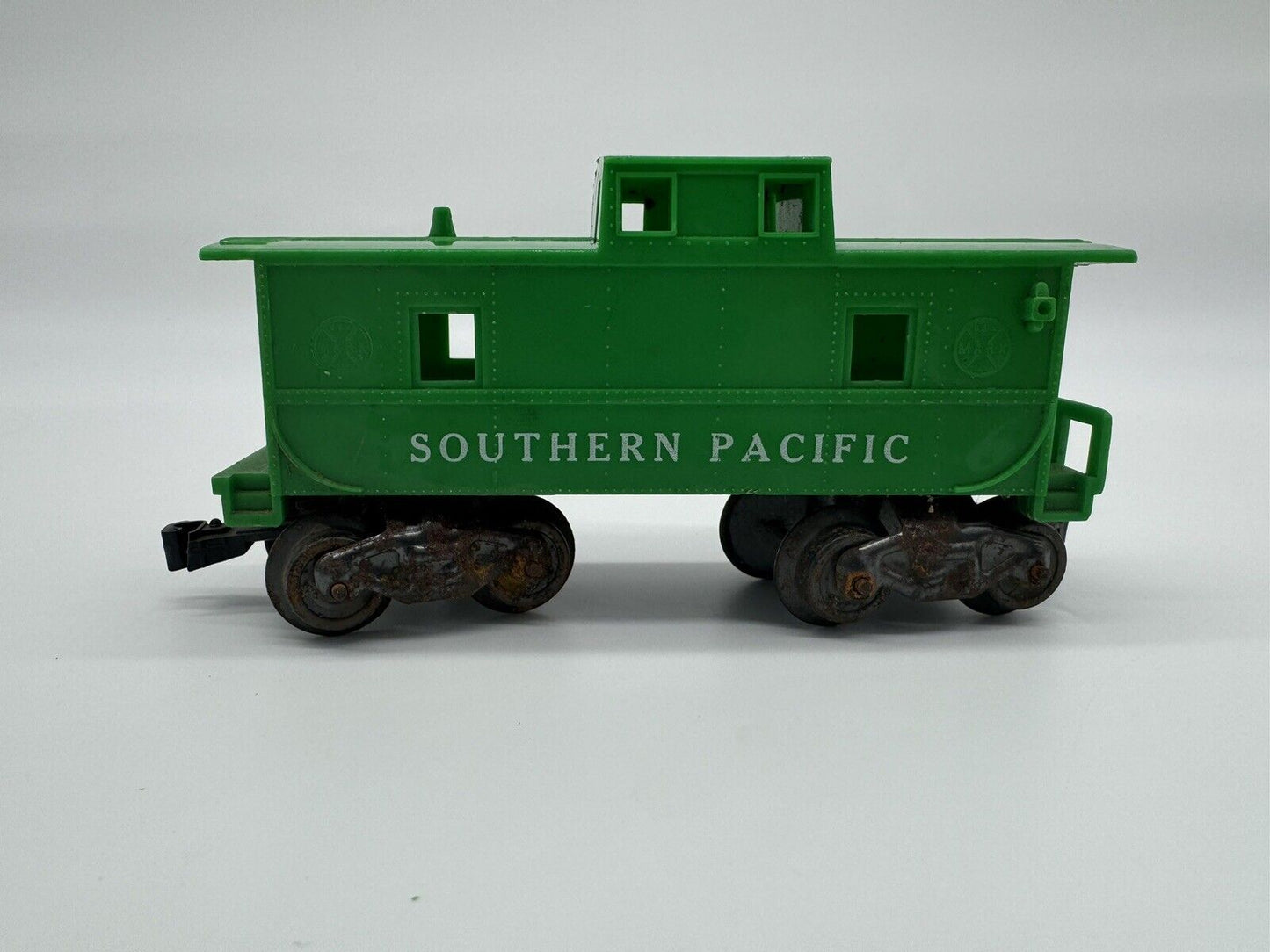 Vintage O Marx Train Car, Green Caboose Southern Pacific Toy