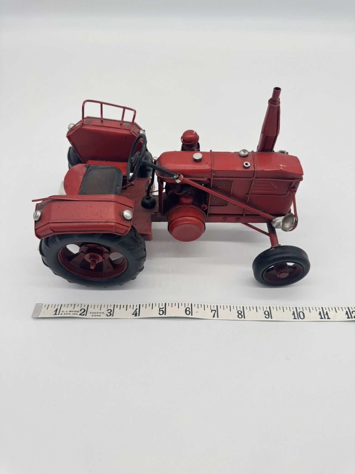 Model Tractor Red Farm Machinery Equipment Toy Decor