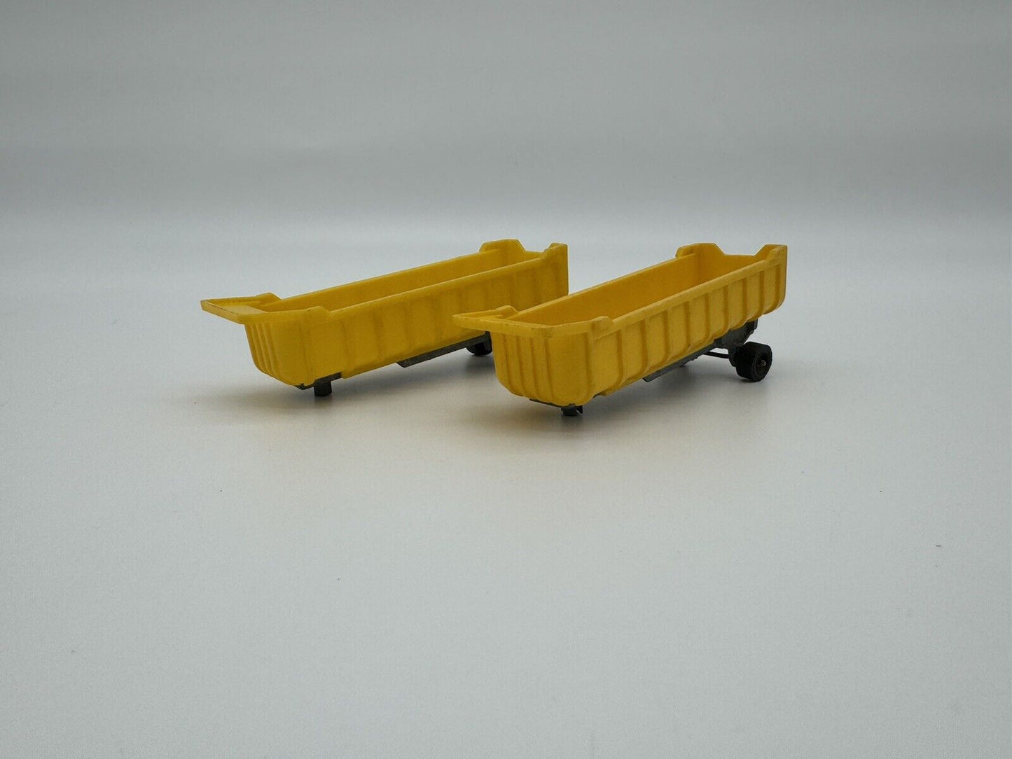 Lot of 2 Tootsie Toy Yellow Semi Trailers